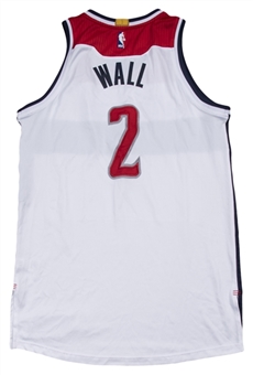 2014-15 John Wall Game Used Washington Wizards Home Jersey 